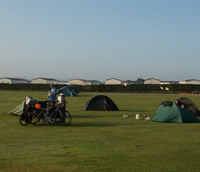 Campsite at Allonby. This is just off the Cumbria Cycleway