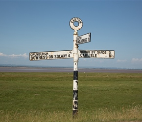 Typical Cumbrian Signpost at Easton