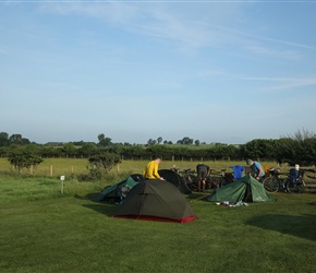 Alanaholme Campsite, in Long Marston. It's not on the route but is a conveniently placed campsite