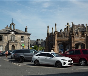 Kirkby Lonsdale. This is the central area near the information centre. A good place to put the bikes and get an ice cream