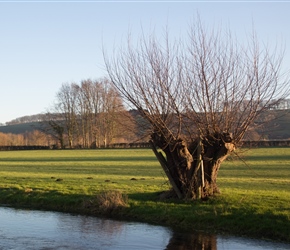 The River Ebble comes close to the Wilshire Cycleway as you leave Broad Chalke