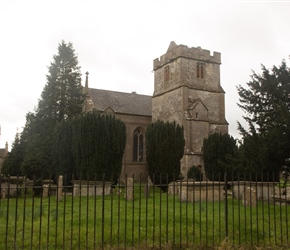 St Michaels church in Atworth. To visit this as it's just of the route head right as the road bears left in Atworth