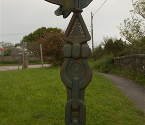 The end of the cyclepath is marked by a Sustrans Millenium marker. At 195metres it's been a bit of a climb from Ilfracombe
