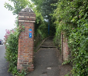 Watch out for this . It's on the route. You go through a churchyard which is grand, just you have steps. However there is a small ramp on the left, that helps (insert smiley)