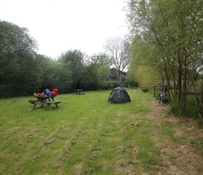 The campsite at Yarde Orchard