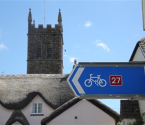 Route 27 through Sheepwash. These are the signs you will be following